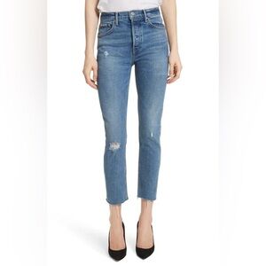 GRLFRND Karolina high-rise skinny jeans in the Sixpence wash